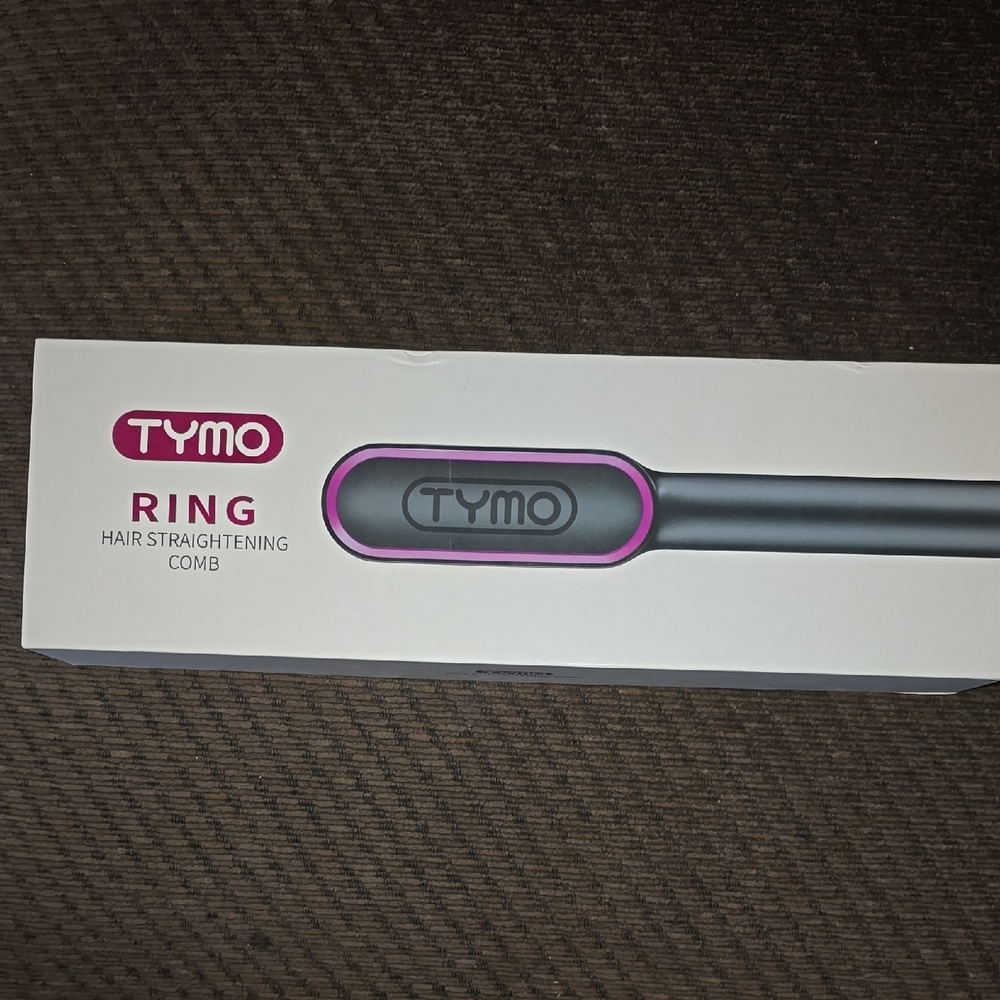 TYMO Hair Straightening Comb - Black and Purple